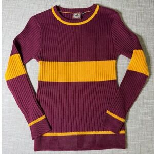 Habber & Dasher Gryffindor Colors Ribbed Sweater Burgundy Gold WXS Harry Potter‎